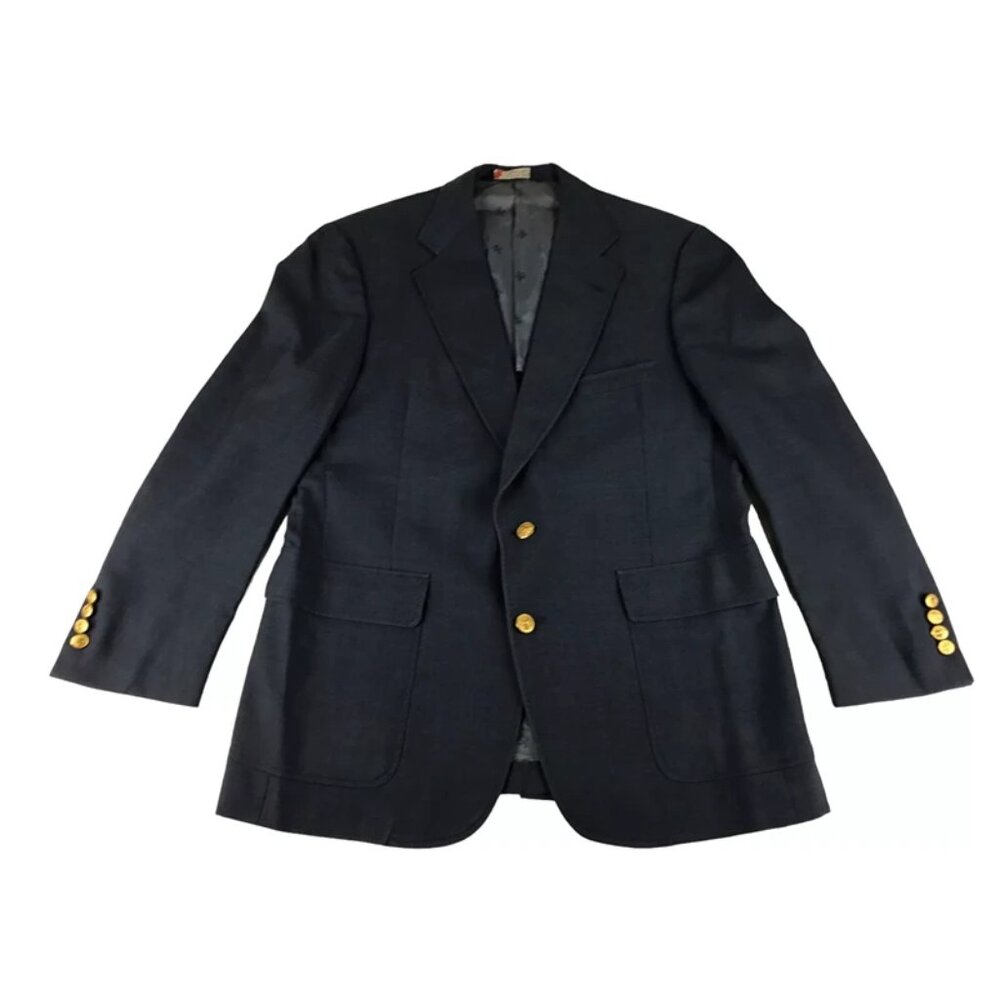 Austin Reed Mens Blue Inner Pockets Long Sleeve Collared Blazer Jacket Size L - Picture 1 of 10